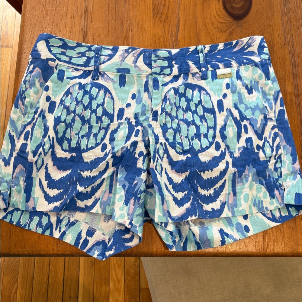 Lilly Pulitzer The Callan short-5” inseam Tropi Call Me Serene Blue Size-8